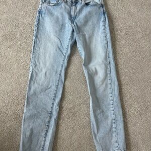 Levi’s 514 Light Wash Denim Jeans Size 34x34 Capital E Logo